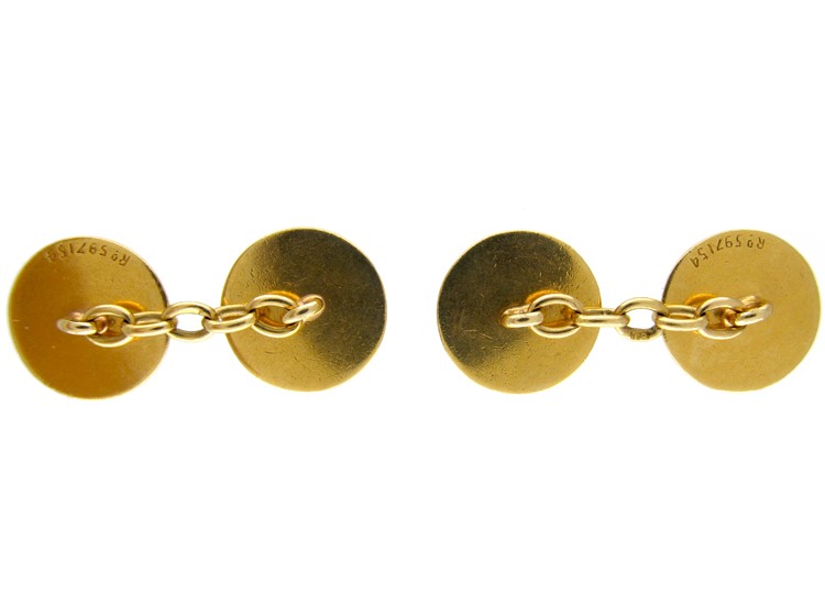 18ct Gold Round Cufflinks