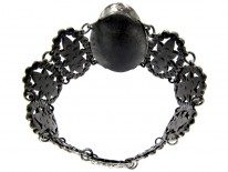 Georgian Cut Steel Oval Plaque Bracelet