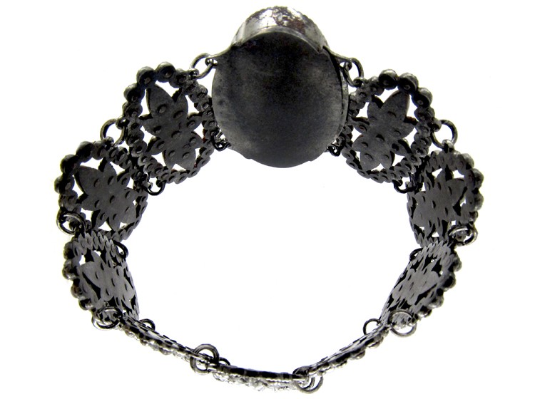 Georgian Cut Steel Oval Plaque Bracelet