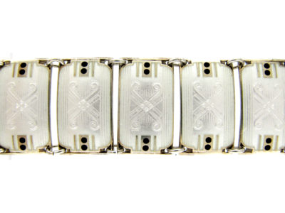 Norwegian Black & White Enamel Bracelet