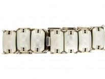 Norwegian Black & White Enamel Bracelet
