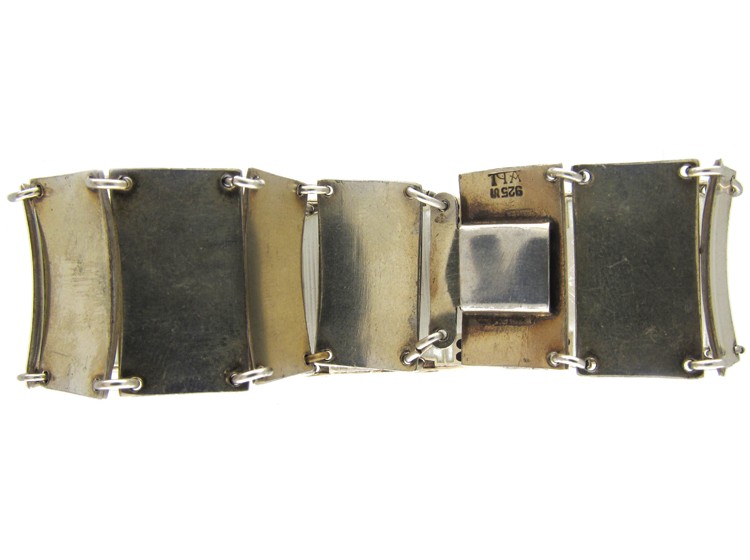 Norwegian Black & White Enamel Bracelet