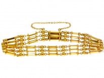 Edwardian 15ct Gold Gate Bracelet