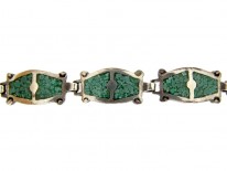 Silver Chagreen Enamel Effect Necklace