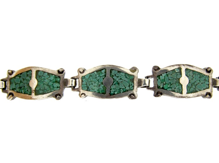 Silver Chagreen Enamel Effect Necklace