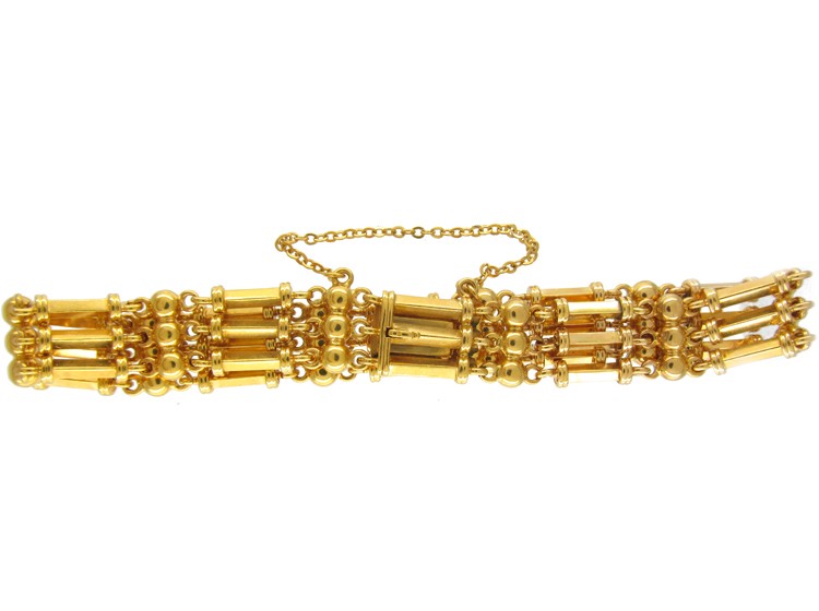 Edwardian 15ct Gold Gate Bracelet