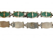 Silver Chagreen Enamel Effect Necklace