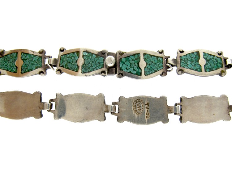 Silver Chagreen Enamel Effect Necklace