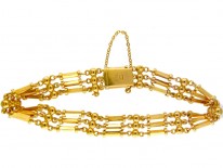 Edwardian 15ct Gold Gate Bracelet