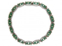Silver Chagreen Enamel Effect Necklace