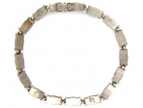 Silver Chagreen Enamel Effect Necklace