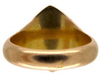 Victorian Dolphin Intaglio 15ct Gold Signet Ring