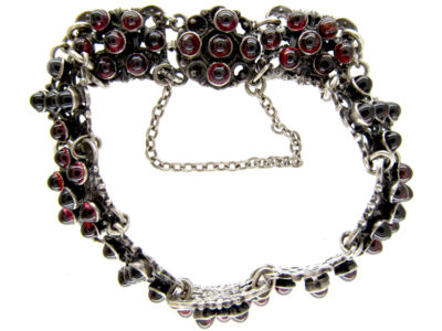 Austro- Hungarian Silver & Garnet Bracelet