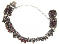 Austro- Hungarian Silver & Garnet Bracelet