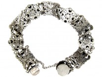 Austro- Hungarian Silver & Garnet Bracelet
