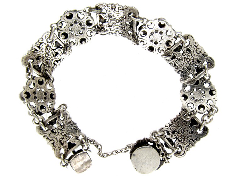 Austro- Hungarian Silver & Garnet Bracelet