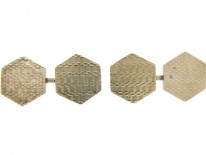 Silver Engine Turned Art Deco Cufflinks