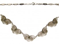 Theodor Farhner Silver ​& Marcasite Art Deco Butterfly Design Necklace