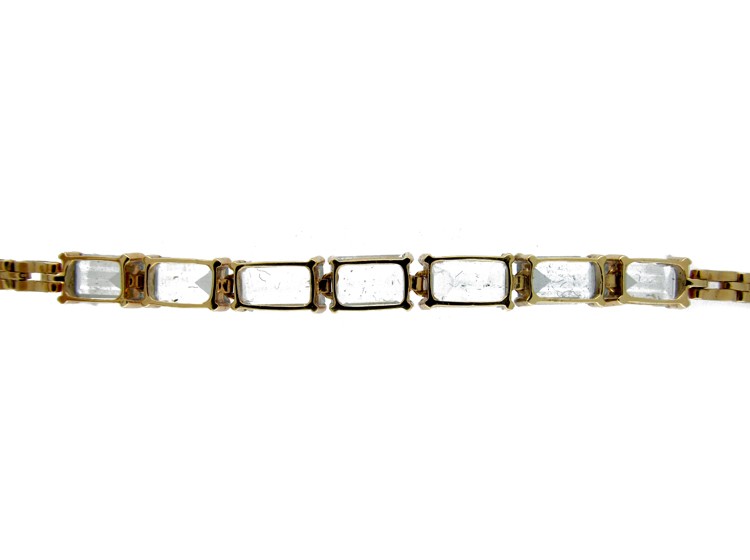 Aquamarine 14ct Gold Bracelet