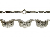 Theodor Farhner Silver & Marcasite Art Deco Necklace