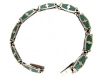 Silver Chagreen Enamel Effect Bracelet