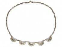 Theodor Farhner Silver & Marcasite Art Deco Necklace