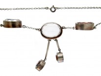 Rock Crystal Double Drop Necklace