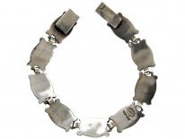 Silver Chagreen Enamel Effect Bracelet