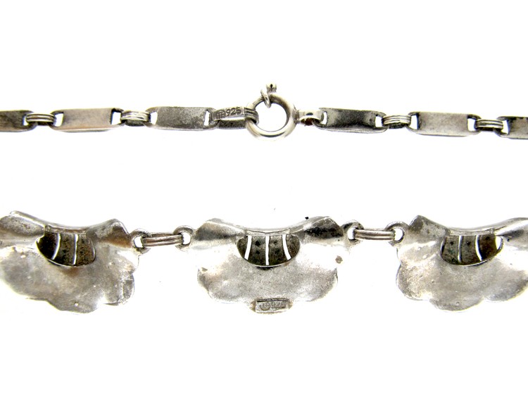 Theodor Farhner Silver & Marcasite Art Deco Necklace