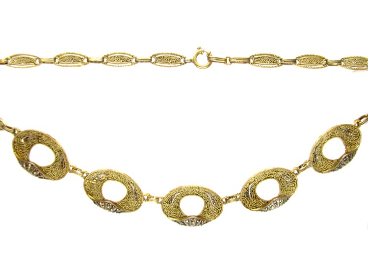 Theodor Farhner Silver Gilt Necklace