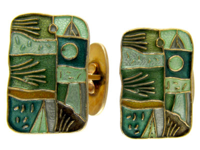 David Andersen Four Seasons Series Silver Cufflinks