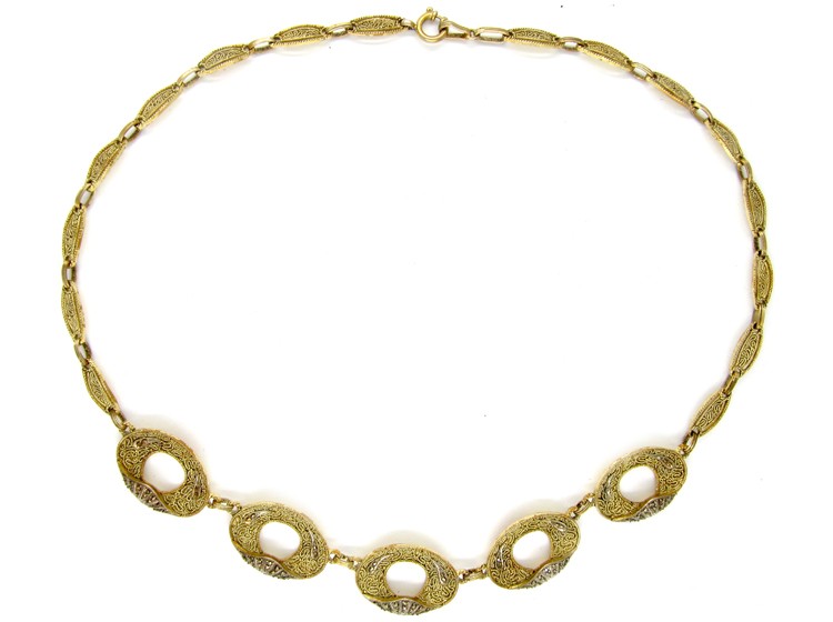 Theodor Farhner Silver Gilt Necklace