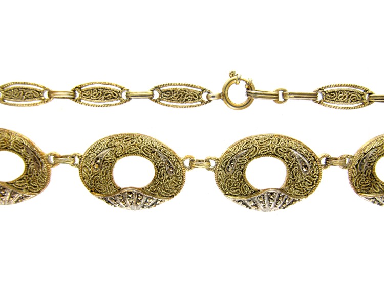 Theodor Farhner Silver Gilt Necklace