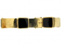 Onyx & 14ct Gold Art Deco Bracelet