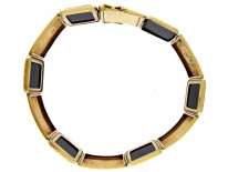 Onyx & 14ct Gold Art Deco Bracelet