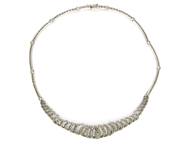 Marcasite & Silver Collar