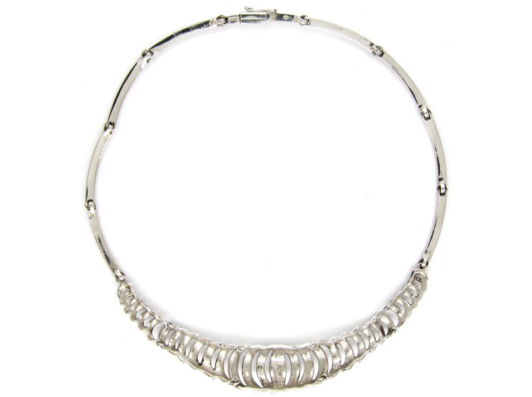 Marcasite & Silver Collar