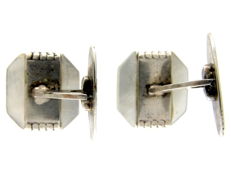 Mother of Pearl & Silver Cufflinks