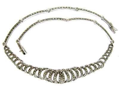 Marcasite & Silver Collar