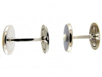 Silver Purple Enamel Cufflinks