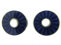 Silver Purple Enamel Cufflinks