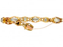 Art Nouveau Blister Pearl Gold Bracelet