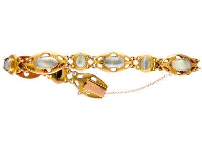 Art Nouveau Blister Pearl Gold Bracelet