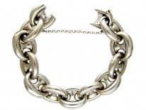 Victorian Silver Large Link Bracelet