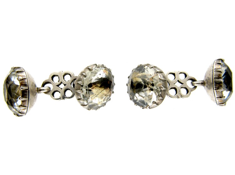 Georgian Silver & Paste Cufflinks