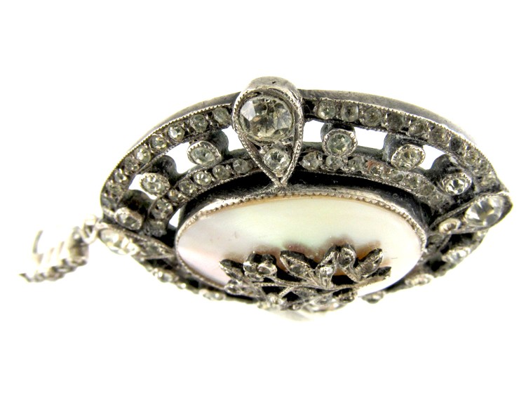 Edwardian Silver & Paste Pendant