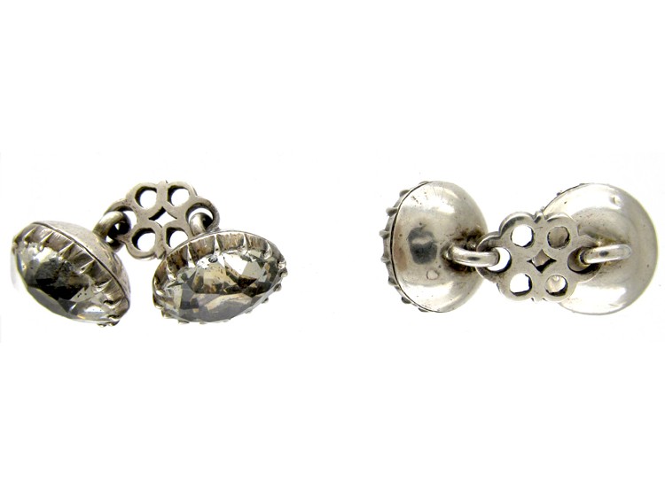 Georgian Silver & Paste Cufflinks