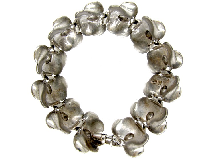 Theodor Farhner Silver & Marcasite Butterfly Design Bracelet