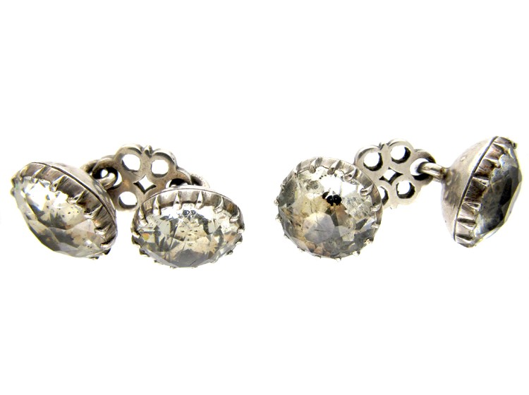 Georgian Silver & Paste Cufflinks