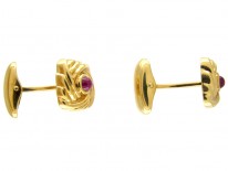 Kutchinsky Ruby 18ct Gold Cufflinks
